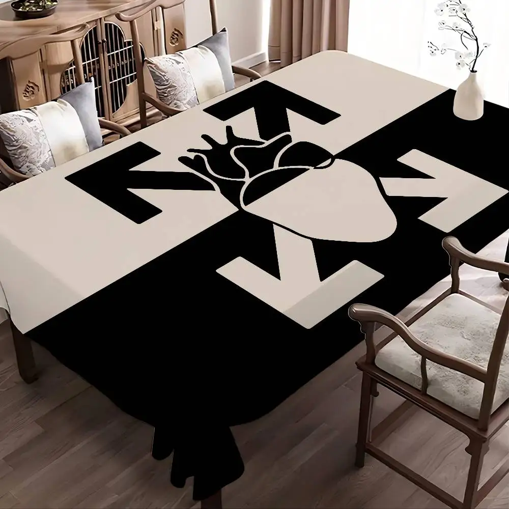 PNL QLF Rapper Singer Waterproof Rectangle Tablecloth Fiesta Home Decor Dining Room Decor Reusable Table Cover Party Supplies