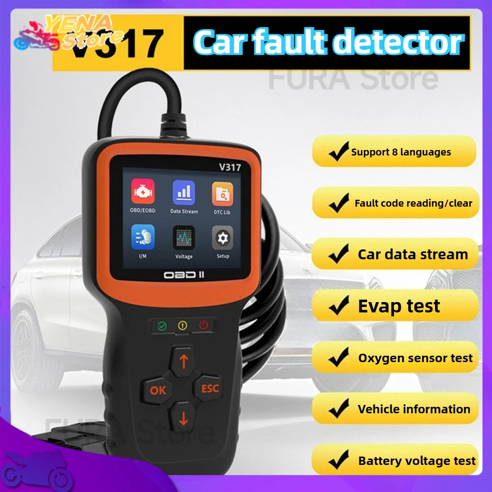 

V317 OBD2 scanner automatically checks car engines, clears fault codes, reader, car diagnostic scanning tester tool OBDII/EOBD