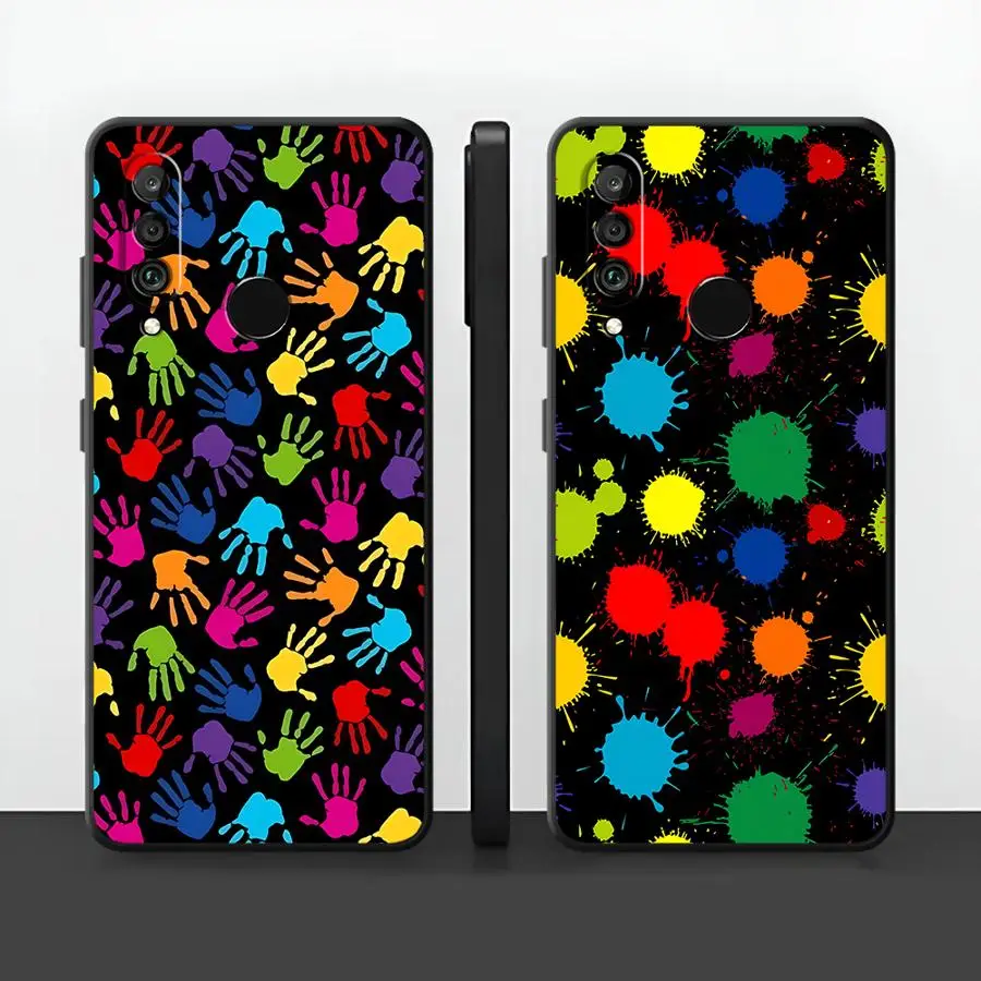 Funda para teléfono con salpicaduras de tinta coloridas, Funda para Huawei P Smart 2019 P20 Lite 2018 P20 P40 Lite P30 P20 Pro