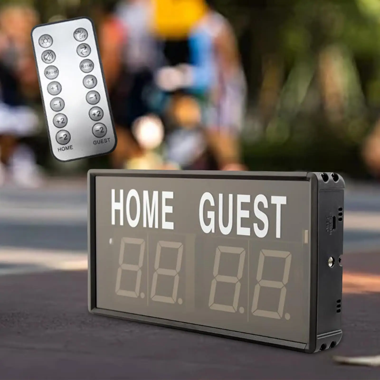 Digital Scoreboard LED Scoring Electronic Scoreboard Tabletop Score Keeper for Volleyball Badminton Indoor Games Soccer Sports