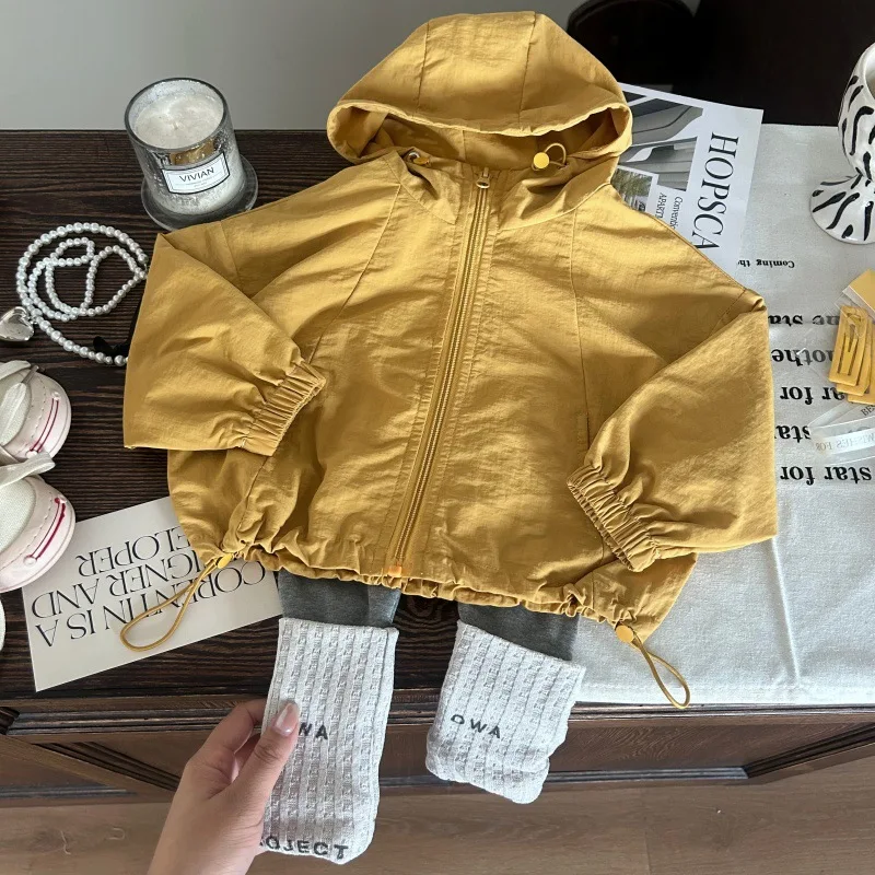 

Children's Clothing2025New Autumn Girls' Jacket and Stylish Children's Socks and Leggings Two-Piece Set