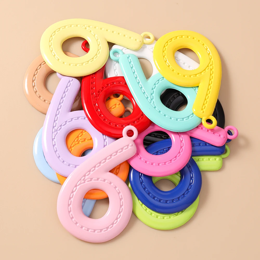 Tusember 5 Stück 51mm Niedliche Metall-Emaille 26 A-Z Alphabet Buchstaben Charms Anhänger für Schmuckherstellung Ohrringe Halsketten DIY Bastelarbeiten – Detail 10