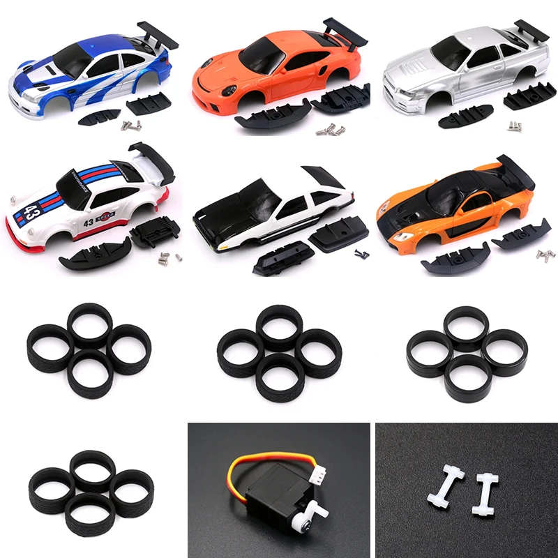 JIABAILE 1/43 Rc Car Accessories Original Spare Parts Car Shell / Tire / Drive Shaft / Steering Gear for 4301 4302 4303 4304