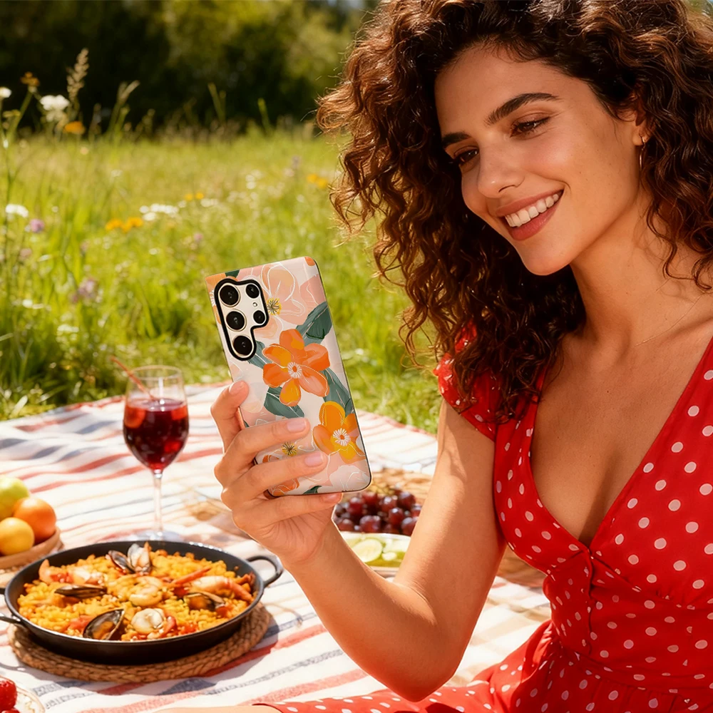 Capa de telefone mágica com redemoinho de arco-íris para Samsung Galaxy S25 Ultra S24 S23 Ultra Plus Capa traseira brilhante de camada dupla