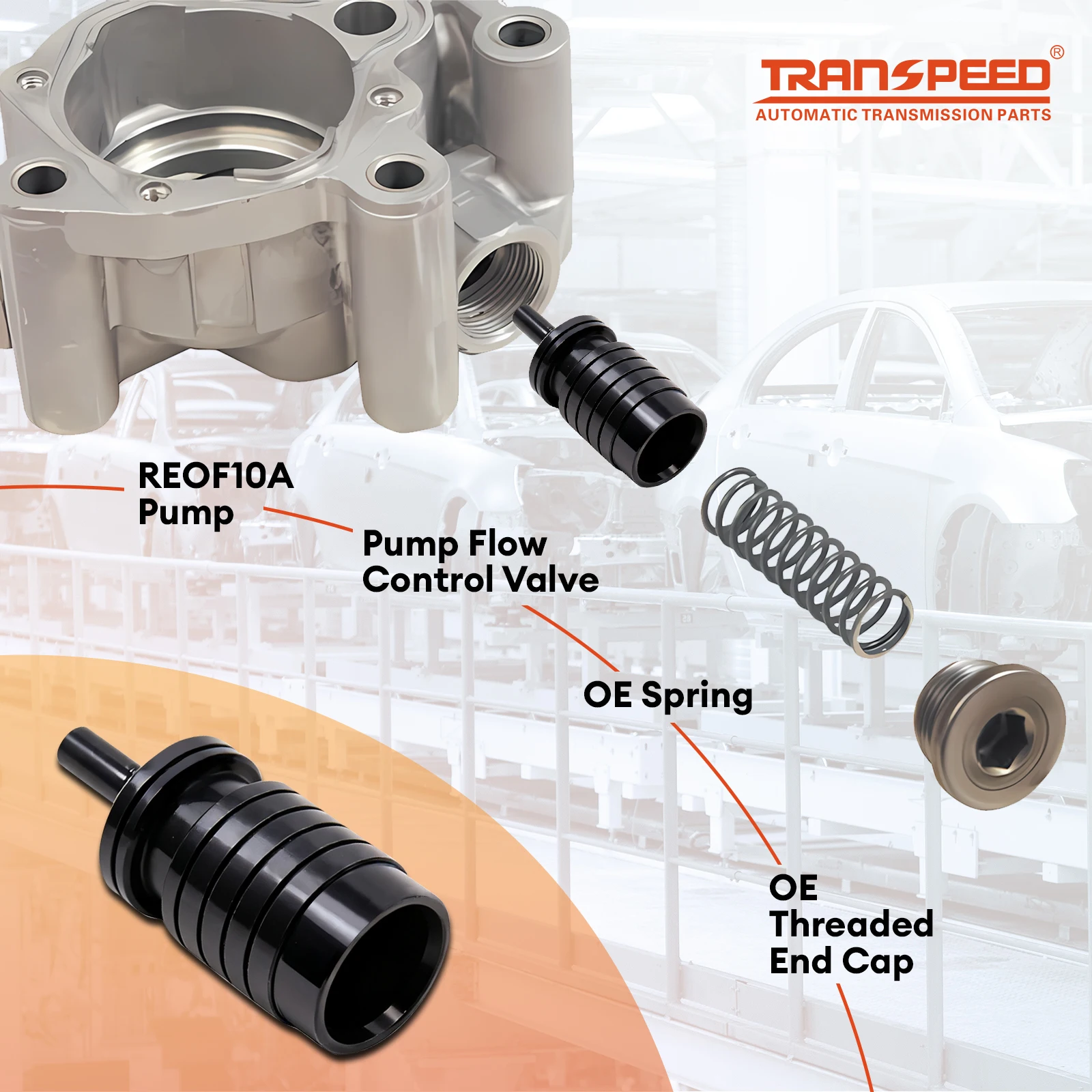 TRANSPEED JF011E RE0F10A JF015E RE0F11A Transmission Oil Pump Valve Plunger for Nissan Suzuki Mitsubishi 33510N-02 33510N-01