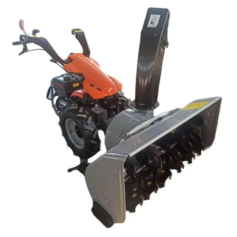 Tracking snowblower dust removal equipment