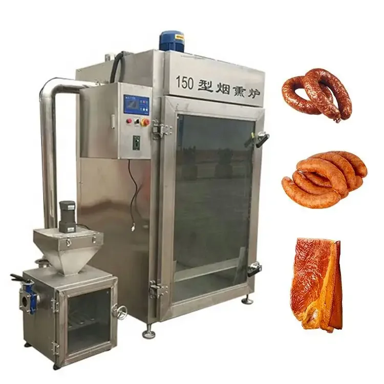 Máquina de humo de cerdo, jamón, salmón, salmón, salchicha, Industrial, barata, para pescado y carne