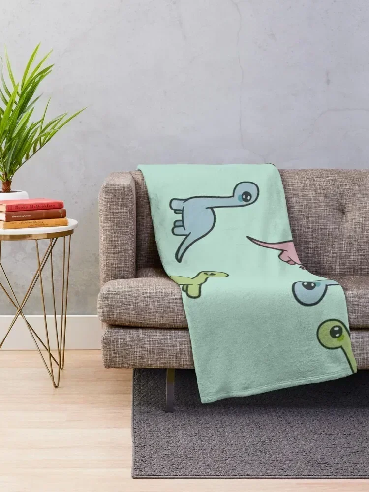 Dino pattern Throw Blanket Flannels Flannel Fabric Hairys Blankets