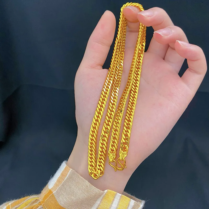 

Horsewhip Boss Necklace Men & Women 24K Gold AU999 - Bold chain, stylish boss design, 24K AU999 unisex fit