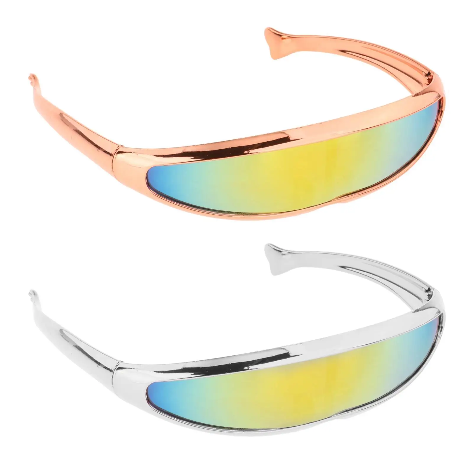 

Funny Futuristic Sunglasses Alien Robot Mirror UV400 Eyeglasses Sun Glasses