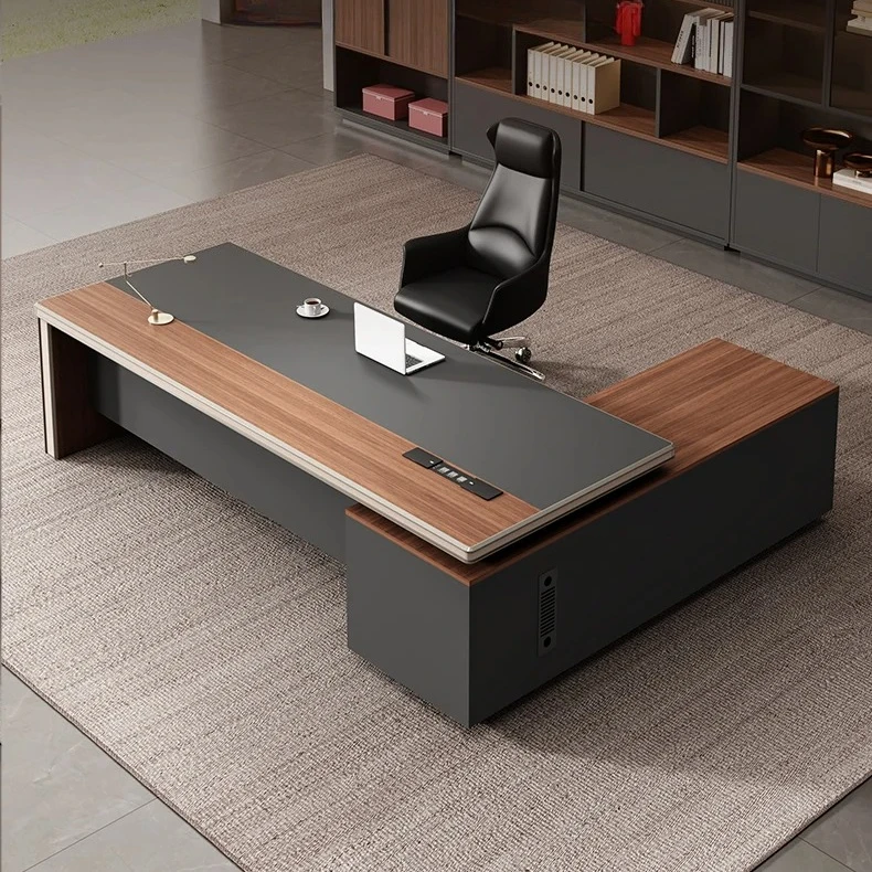 

Роскошный стол руководителя WWLight из алюминиевого сплава с отделкой, комплект стол+стул для офиса, стол для президента, офисная мебель