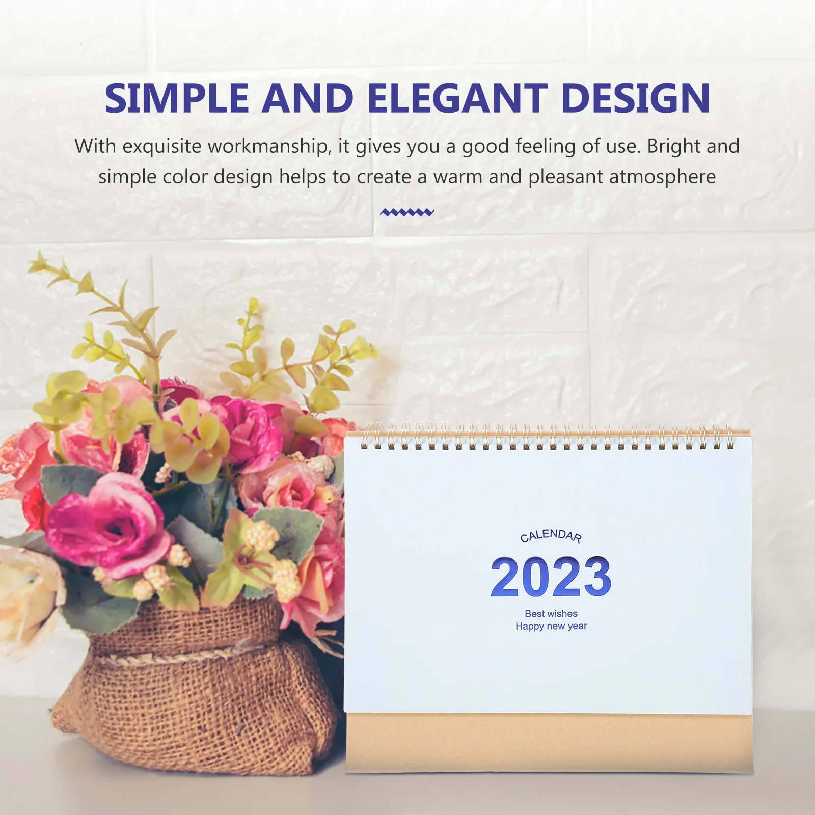 

Thick Paper Desktop Standing Calendar Large Grid Monthly Planner Household Business Office Supplies Coil Binding Smooth