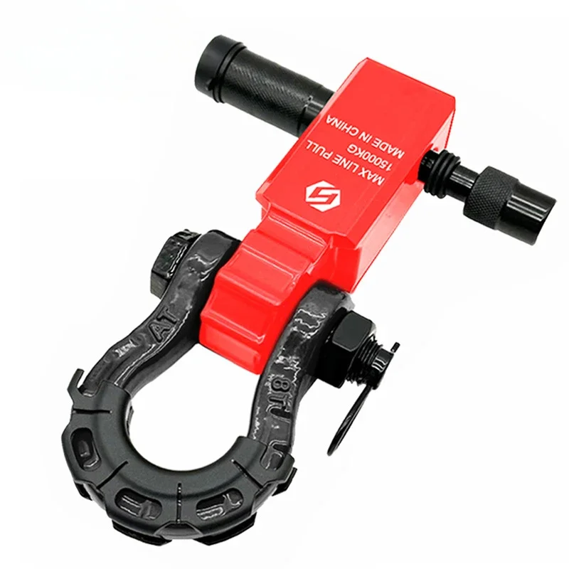 

Square mouth trailer arm 2 inch aluminum alloy solid arm 8 tons shackle shaped trailer hook Wrangler tank