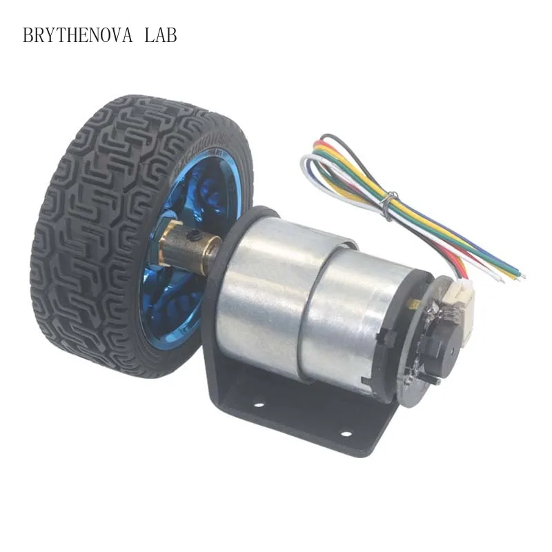 JGB37 520 Motor Encoder DC 6V 12V High Torque Gear Motor Mounting Bracket 65mm Kit Wheel Encoder Gear Reducer
