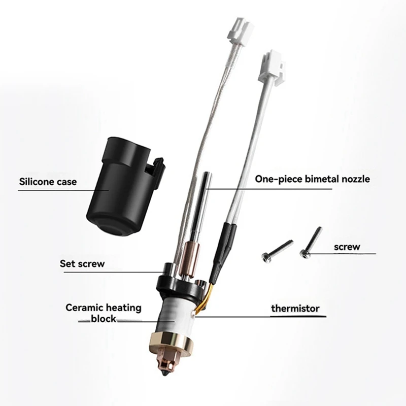 Für Ender 3 V3 Hotend Integriertes Kit Heizungsthermistordüse für Ender 3 V3 PLUS Upgrade Kit