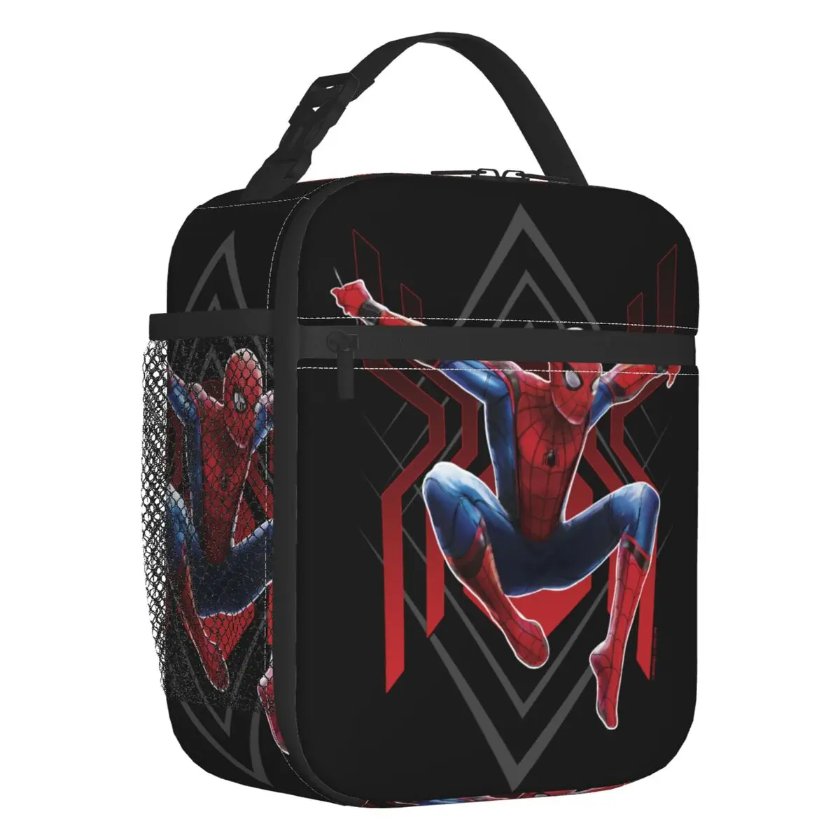 Custom Spiderman Spider Jump Lunch Bag Men Women Cooler Thermal Insulated Lunch Boxes for Kids School Children