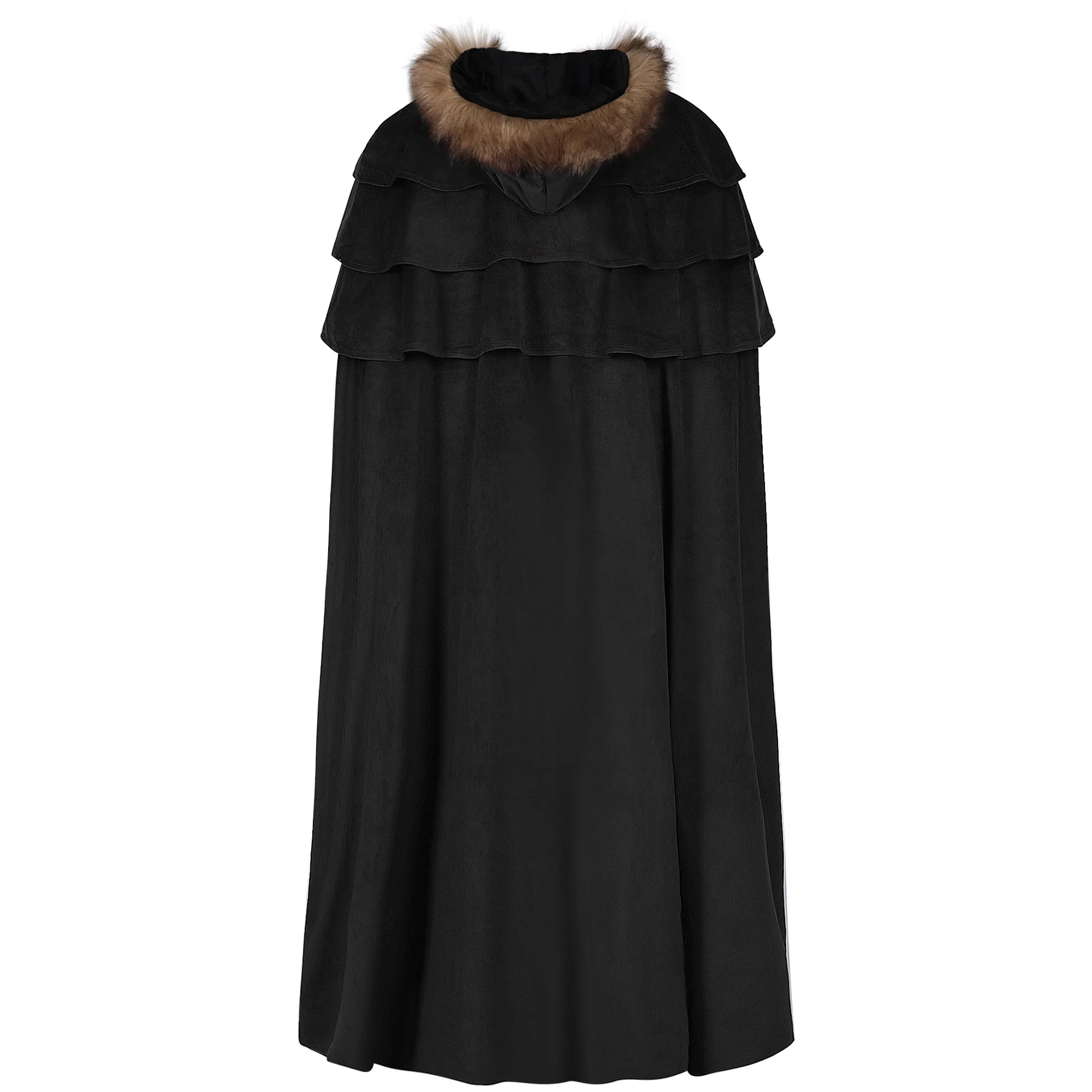 

Winter Fur Collar Larp Viking Cosplay Cape coat New Men Women Gothic Cape Halloween Costume Men's Medieval Costume Cloak