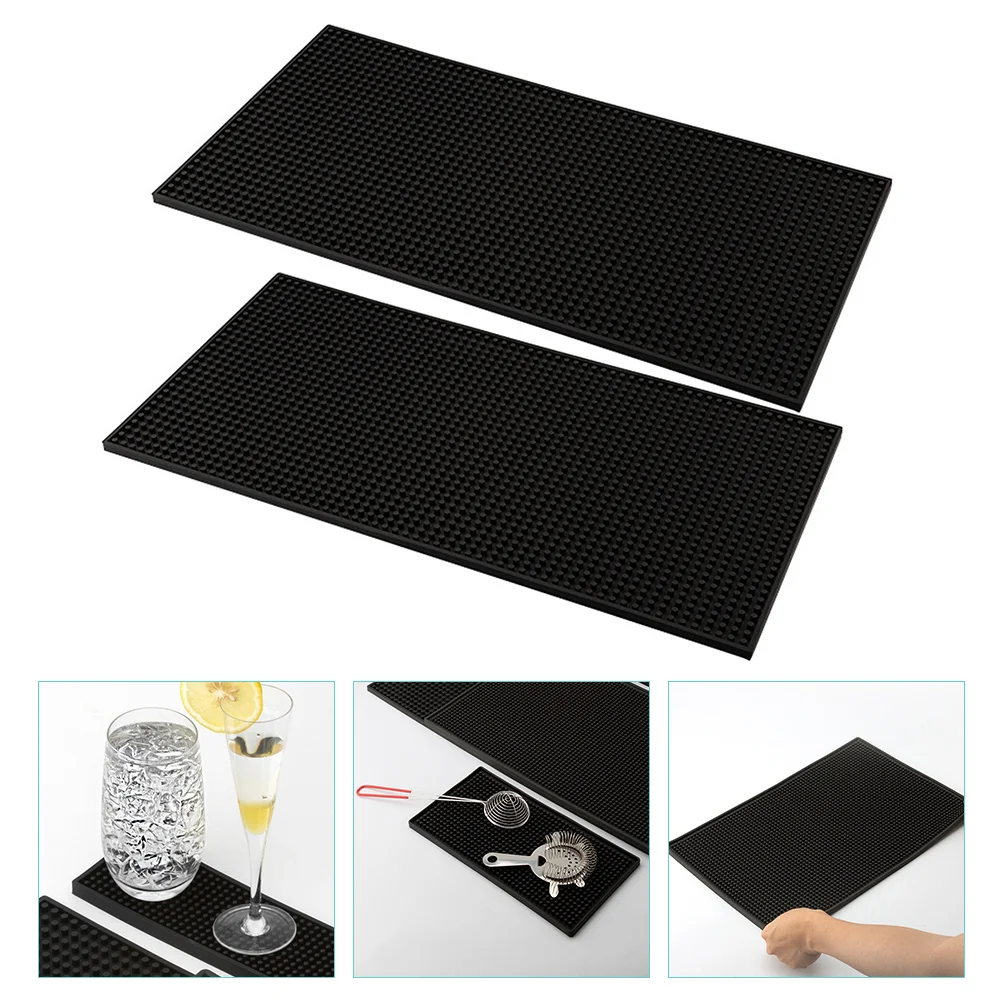 

Pvc Rubber Bar Thick Mat Tableware Drying Barber Station Non-slip Pad Spill Anti-skid for Counter Countertop Dish