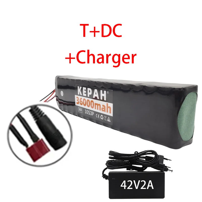 36V 36ah Oplaadbare Lithium Batterij 18650 10S 3P 500W Power Gemodificeerd 36V Elektrische Scooter Batterij Met Bms, Syp Xt60 Jst