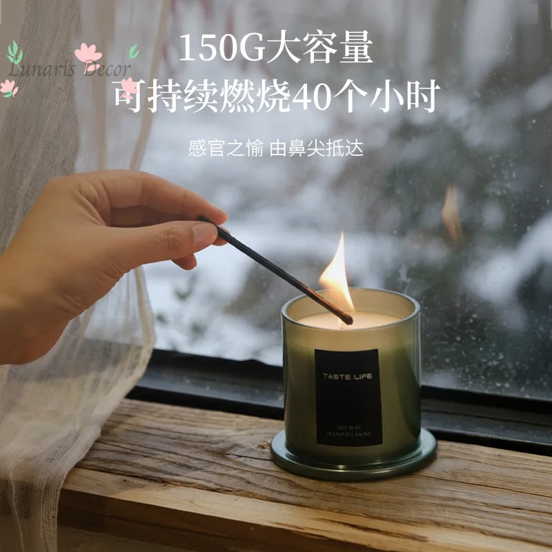 Soybean wax scented candle gift indoor household bedroom candle cup gift box gift ornament