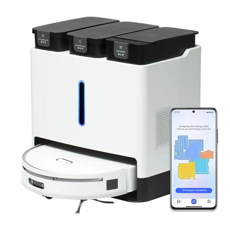 

Laser Intelligent Automatic Vacuum Cleaner 5000Pa 3 In 1 Smart Vacuum Cleaner Robot Slef Cleaning Washing