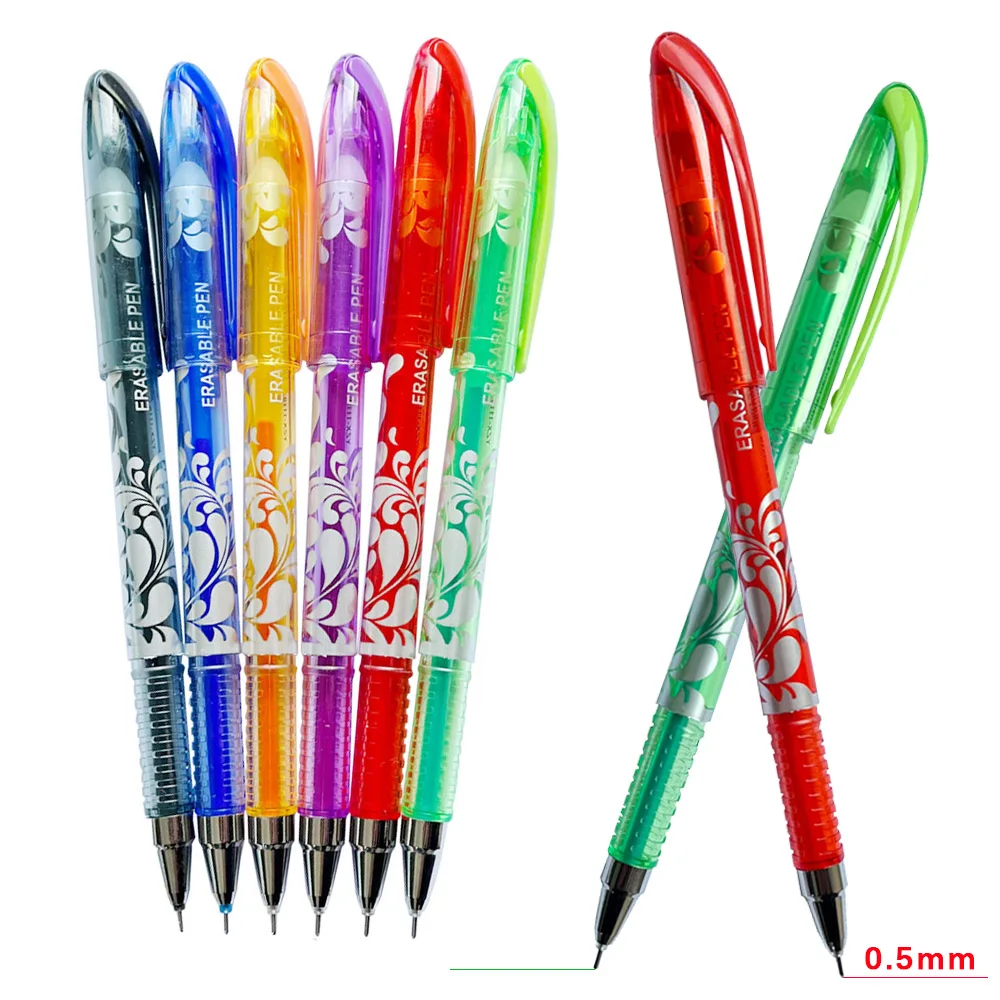 16 stücke Magie Löschbaren Gel Stifte Kreativität Flasche Löschbaren Student Neutral Stifte 0,5mm 6 Farben Student Büro Schule Schreibwaren – Detail 7
