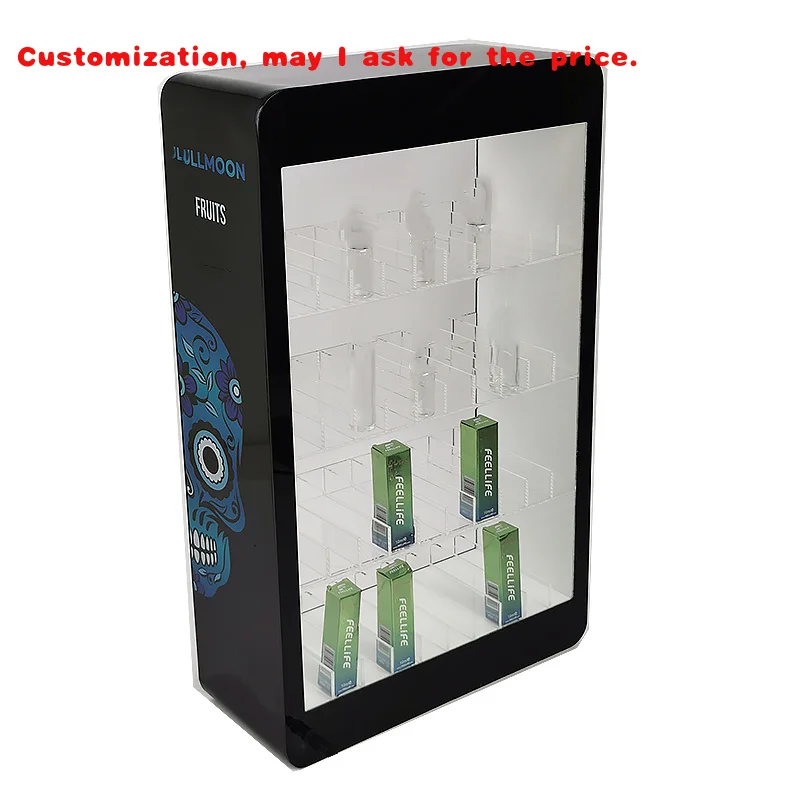 custom.Trade Show Promotional LED Light Essential Oil 40 Flavors Display 4 Layers Countertop Acrylic Smoke Display Rack