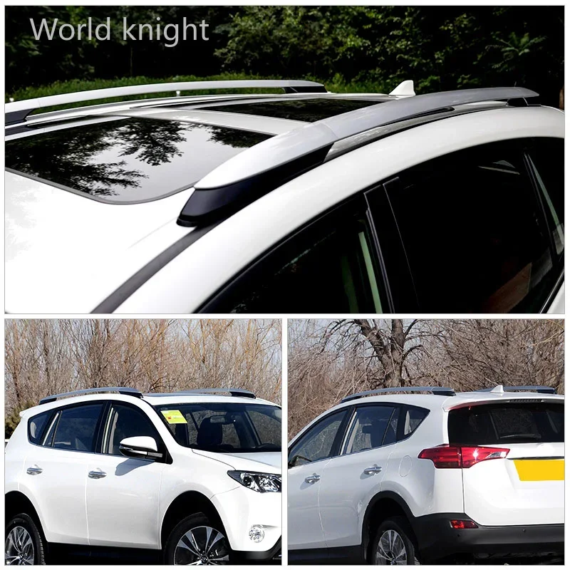 Aluminum Alloy Sliver Side Bars Rails Roof Rack Luggage Carrier Accessories For Toyota RAV4 XA40 2013 2014 2015 2016 2017 2018