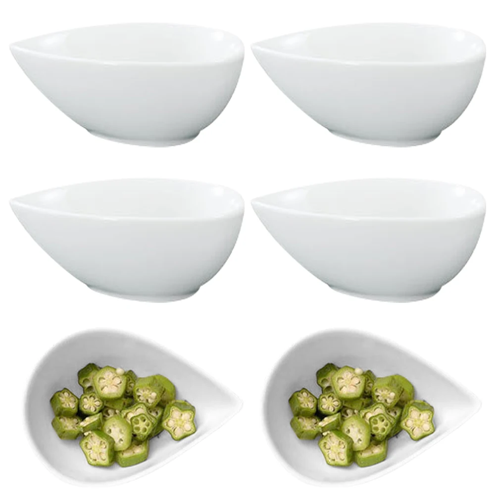 

6Pcs High Temperature Resistant Ceramic Drop Shape Bowls Fruit Snack Dessert Salad Storage Containers Bowls Snack Bowl