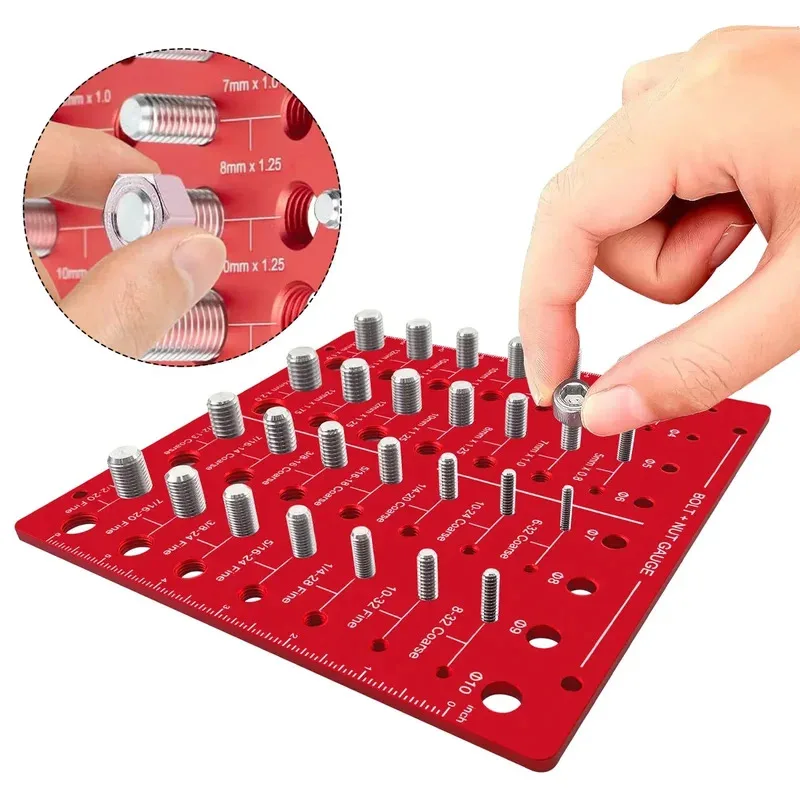 Metric And Inch Thread Gauge Nut And Bolt Thread Identifier Checker