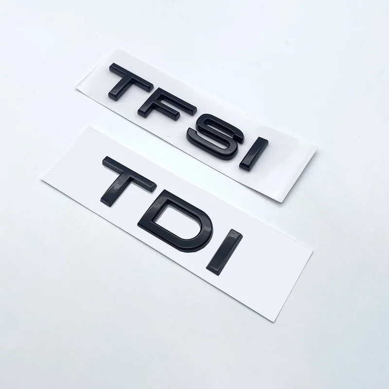 Glossy Black ABS Numbers Letters Q2 Q3 Q4 Q5 Q6 Q7 Q8 TDI TFSI 2.0T Emblem For Audi Q series Car Fender Trunk Rear Logo Sticker