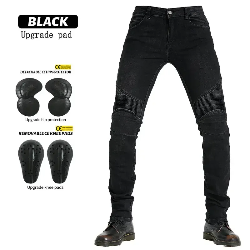 2022 Men Motorcycle Pants Aramid Motorcycle Jeans Protective Gear Riding Touring Black Motorbike Trousers Blue Motocross Jeans