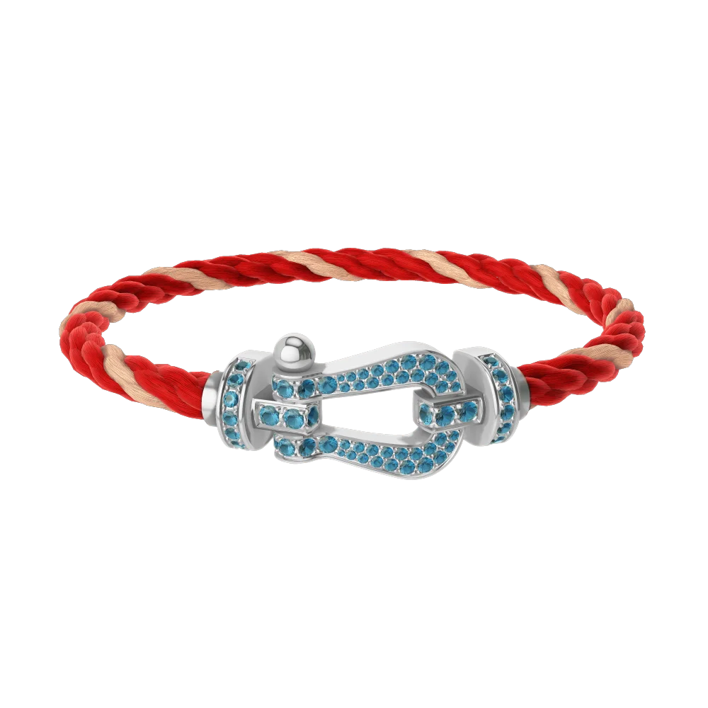 

In 2026, this high-quality fashion classic horse-shaped bracelet with colored diamonds is suitable for daily wear.