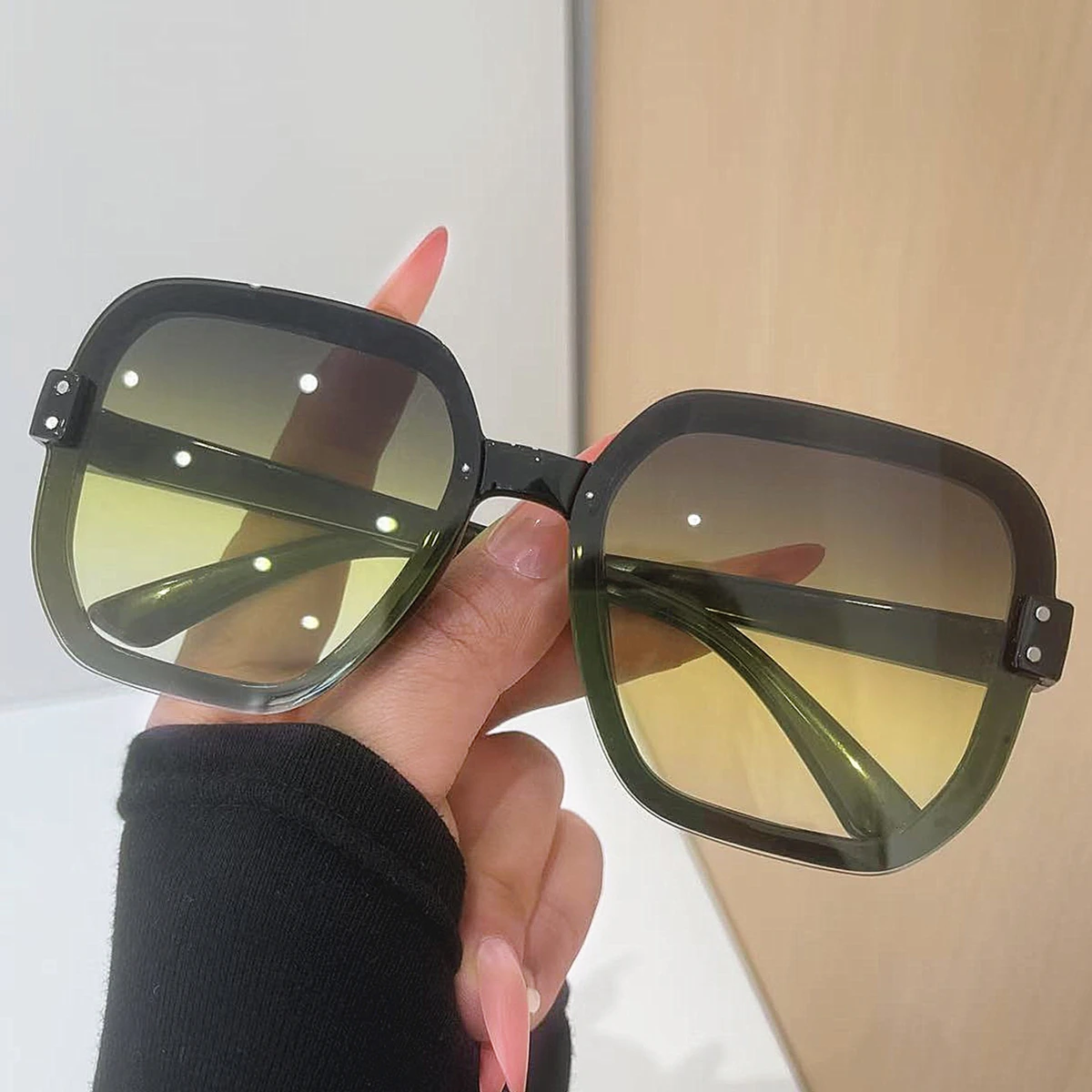 [Óculos de moda feminina] Óculos de moda gradiente sem moldura vintage uma escolha indispensável |   para compras e fotografia ﻿