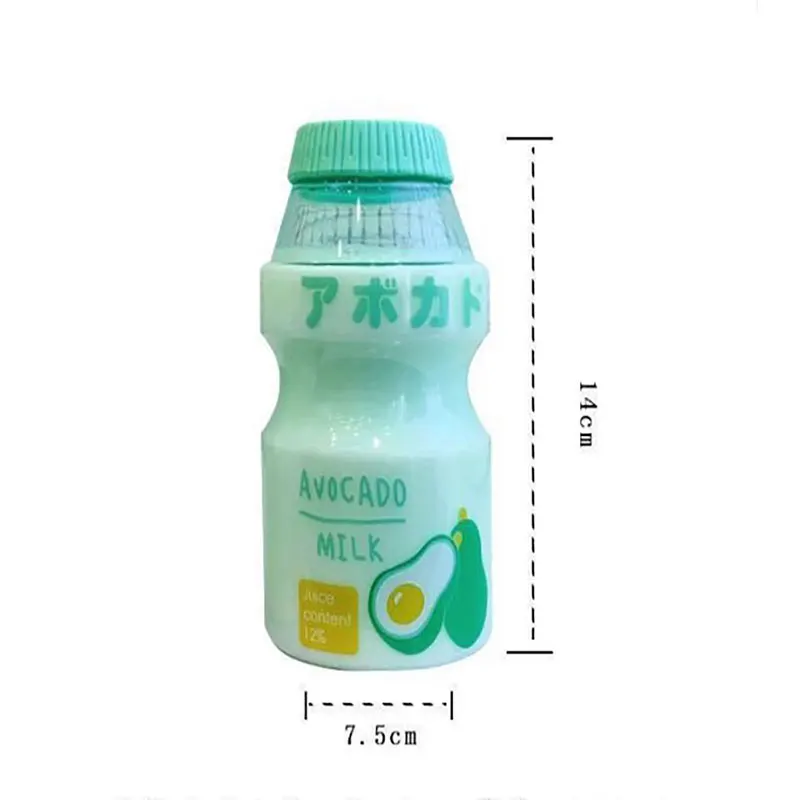 480ml Plastic Water Bottle Drinking Bottle Shape Cute Kawaii Milk Shaker Bottle