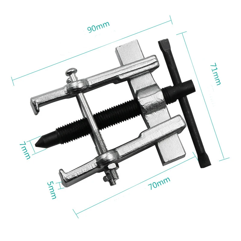 1PC 65mm Bearing Puller Two Claws Bearing Gear Puller Pump Wall Pulley Steel Remover Straight Type Removal Separator Hand Tools