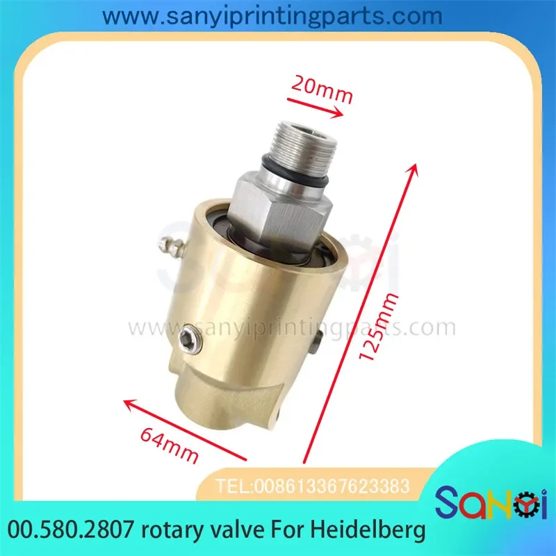 00.580.2807 Best Quality H0247 Rotary Union For Heidelberg Offset CD102 Printing Parts Alcohol Cooling Head 157-016-738