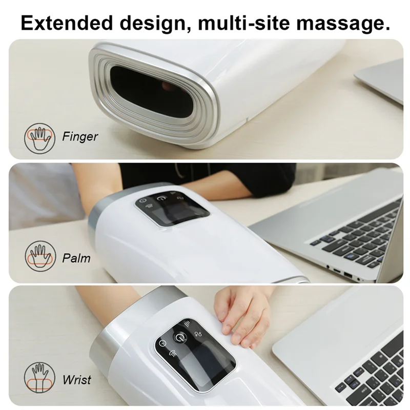

A27U New Electric Hand Massager Pain Relief Therapy Air Compression Heat Finger Palm Massage