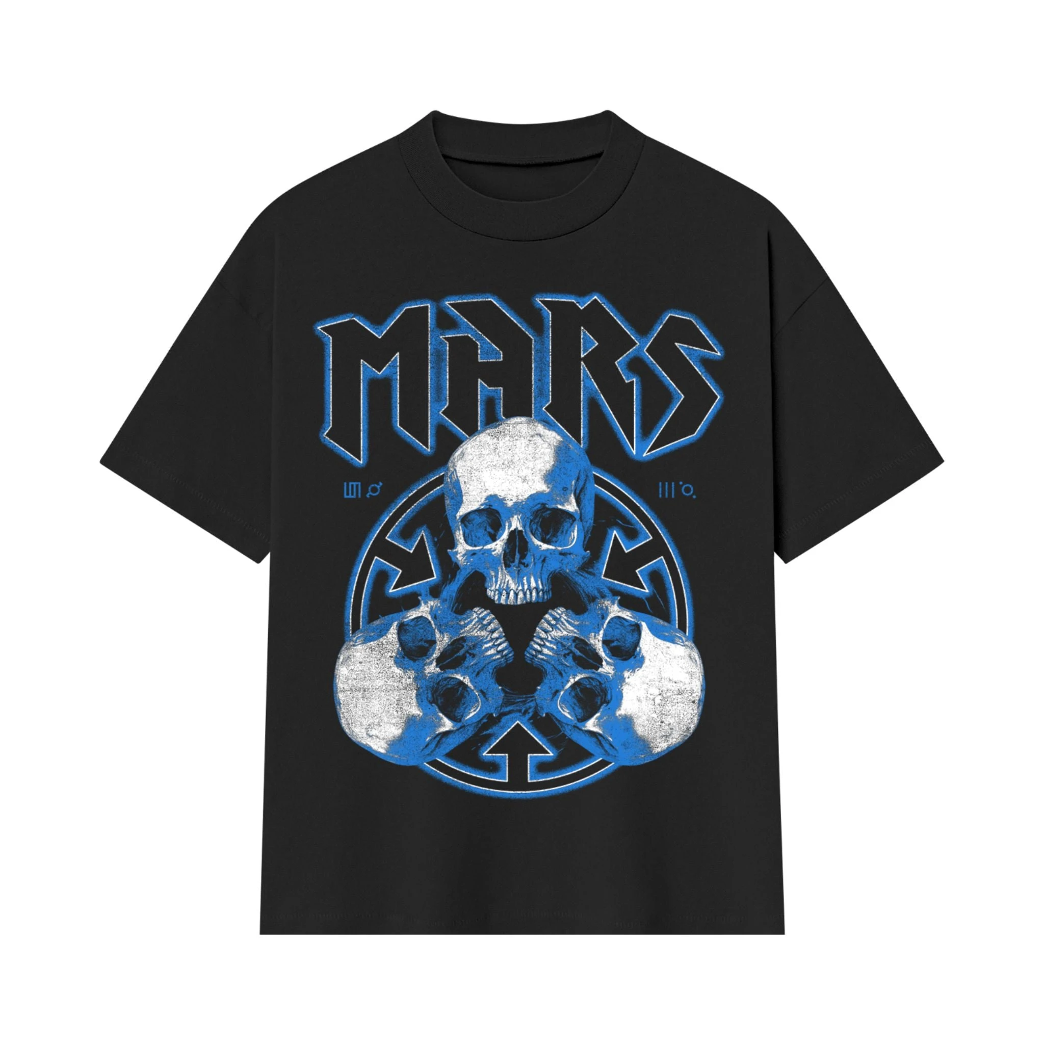 European Tour 2027 Blue Skulls T shirt 100%Cotton Unisex Men‘s Women's T-Shirts Y2k Fans Exclusive Thirty Seconds to Mars Tee