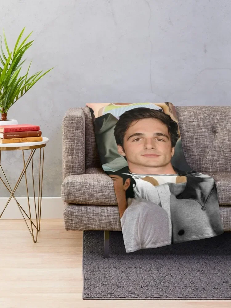 Jacob Elordi photo Collage Throw Blanket Winter beds Softest heavy to sleep Shaggy Blankets