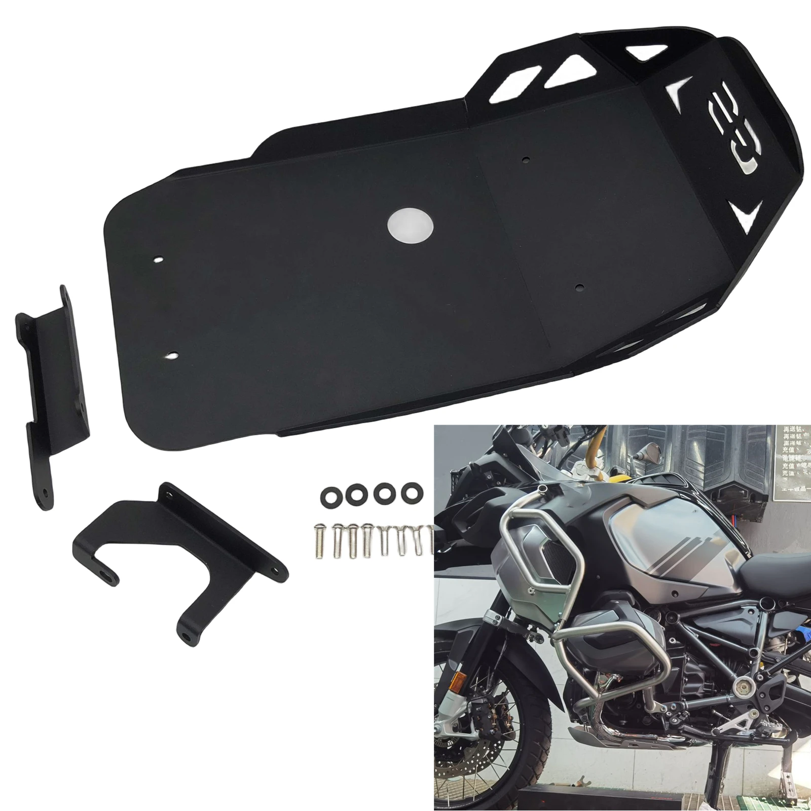 Motocicleta Lower Skid Plate Engine Chassis Guard, Capa de Proteção contra Respingo para BMW F750GS, F850GS ADV, 2018-2022