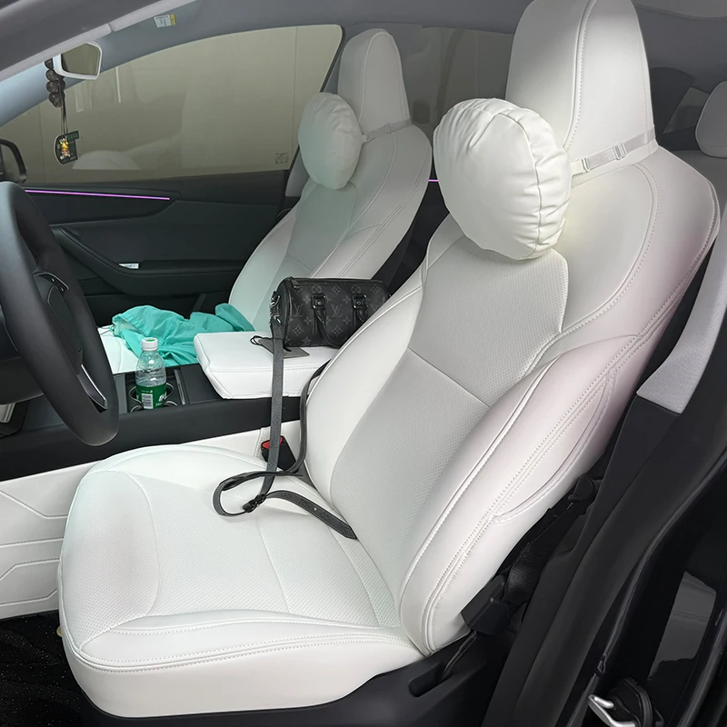 Custom Fit Car Accessories Seat Covers Specific for Tesla New Model Y Juniper 2025 2026 High Quality Leather Front Rear Full Set