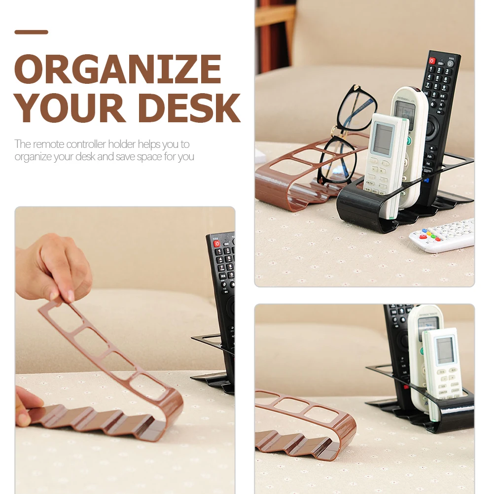 

2Pcs Remote Control Holder Organizer Magnetic for Coffee Table Remotes Storage Rack Stable Material
