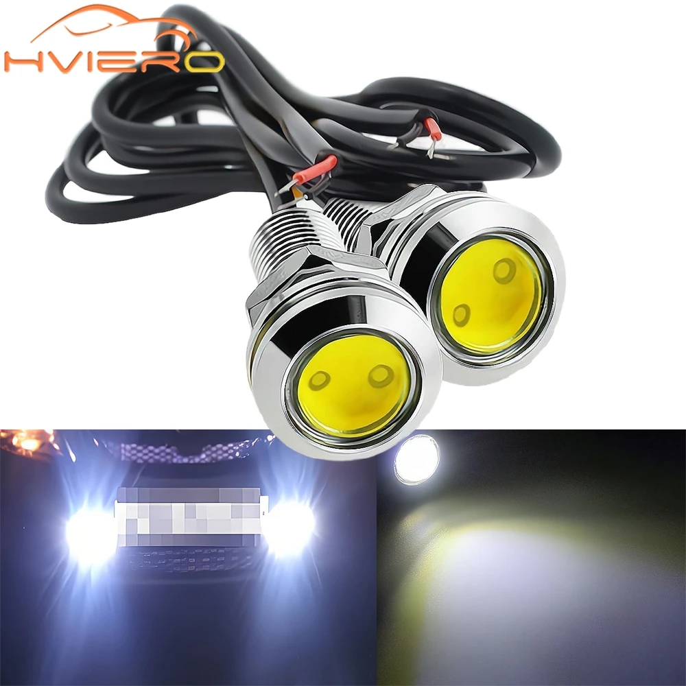 

2X 18MM Car Red Eagle Eye DRL Lamp AUTO Daytime Running LED Backup Reversing Parking Brake Turn Signal Bulb Motorcycle Fog Light