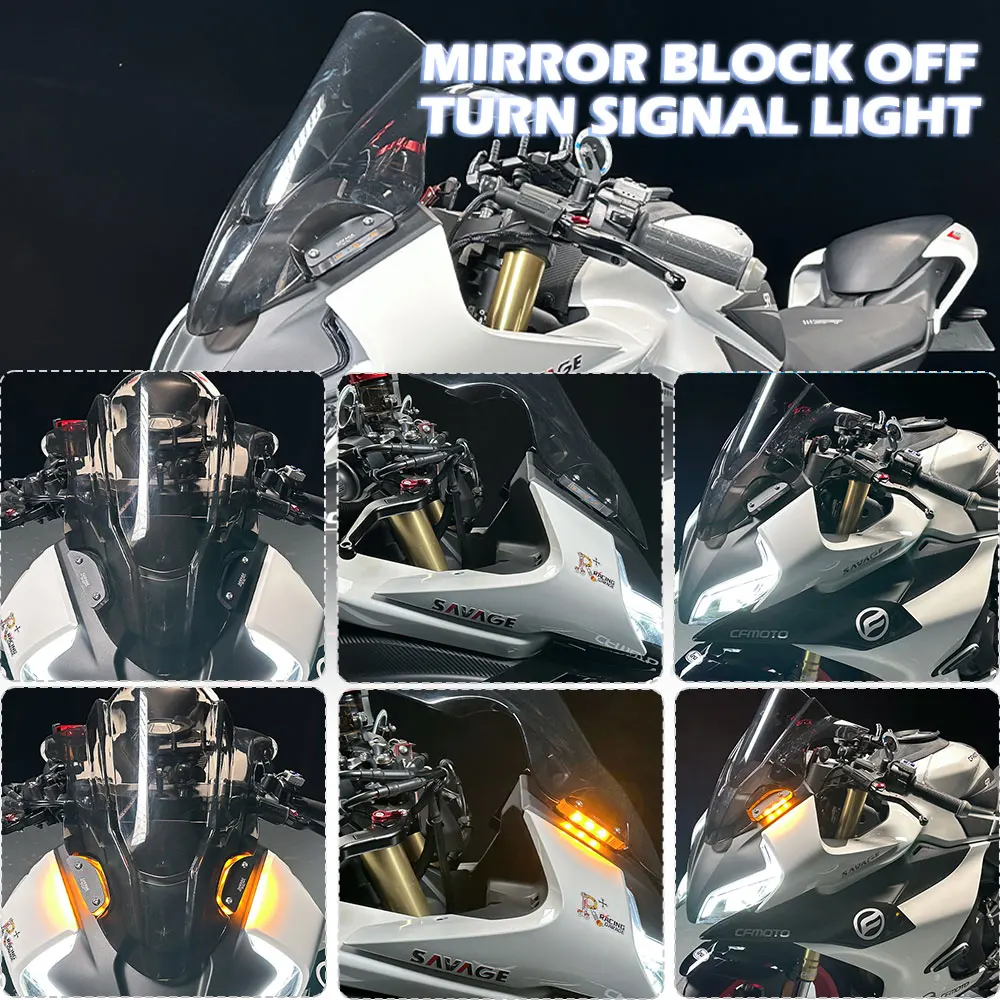 2025 450SR 450SS مرآة كتلة قبالة بدوره مصباح إشارة ل CFMOTO 450SRS SR450 450 SR SS SRS 2022-2024 مؤشر غير مرئي المتعري