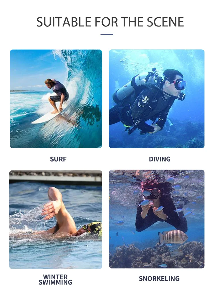 3MM CR Neoprene Wetsuit Men Top Suit Glue Bonding High Elastic Surfing Winter Swim Snorkeling Quick-drying UV Protection Suit