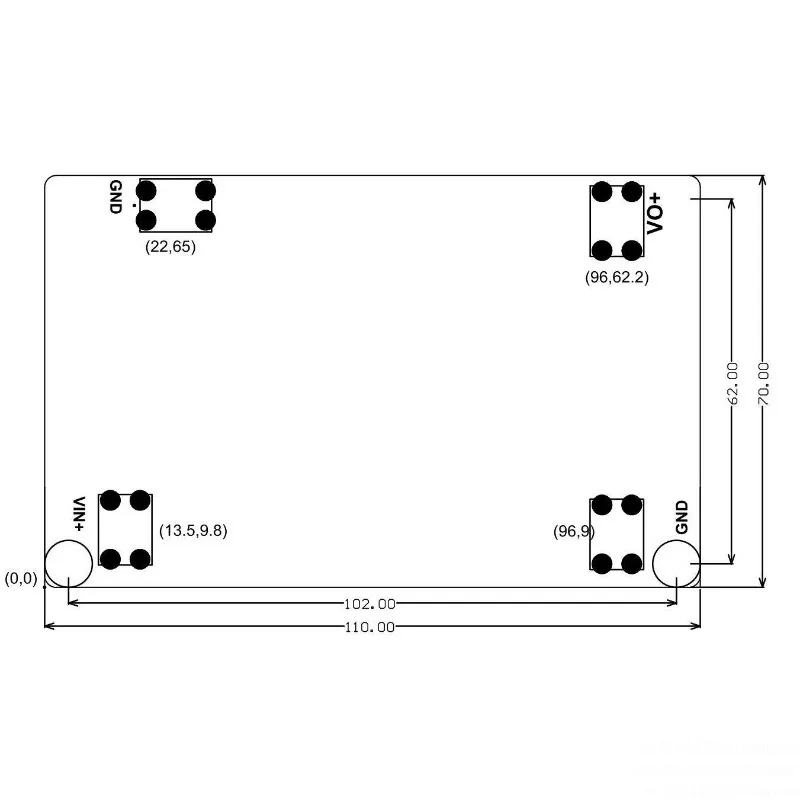 High voltage DC buck power output 12-54V/30A high-efficiency battery charging module