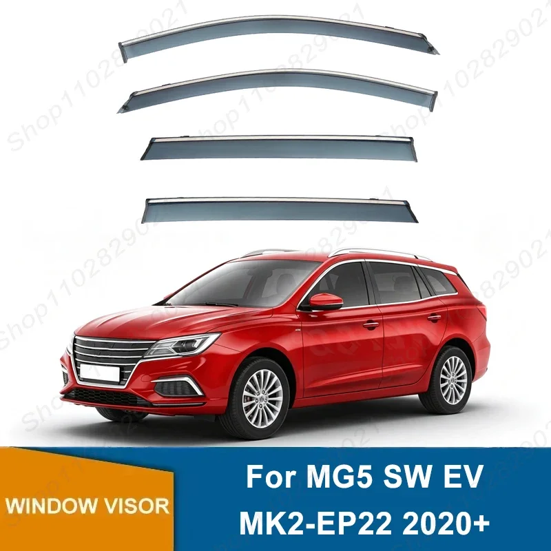 4Pcs Window Visor For MG5 SW EV MK2-EP22 2020+ Weathershield Sun Rain Deflector Guard Car Window Deflector 2021 2022 2023 2024