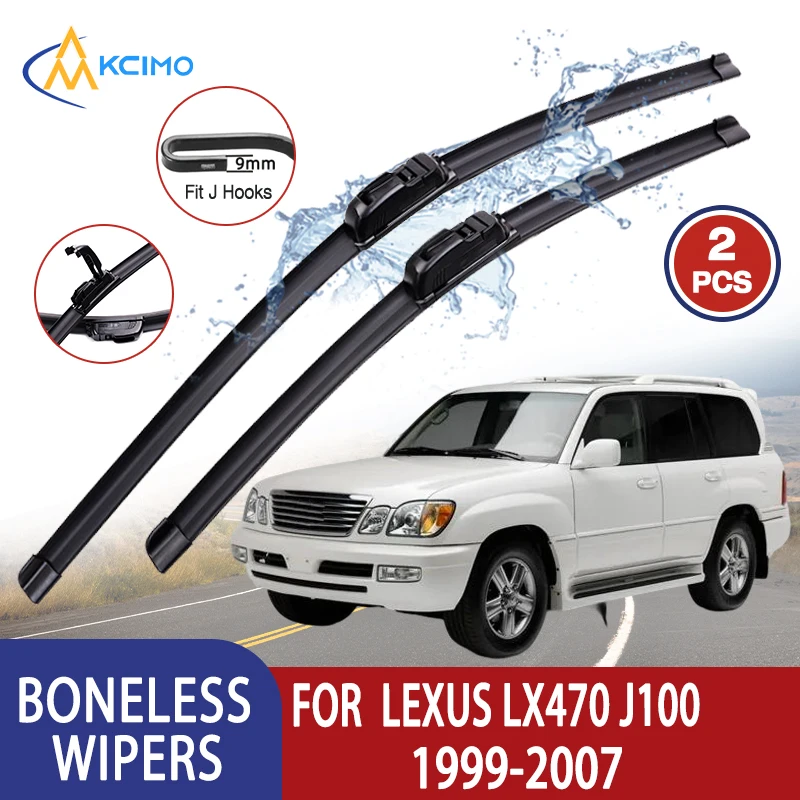 

Касимо для LEXUS LX470 J100 1999-2007 Автомобильный дворник U-типа Мягкий резиновый стеклоочиститель без костей HD Тихий прочный автомобильный дворник 24 "+ 22"