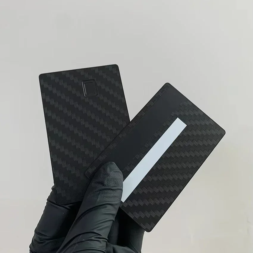 

Матовые черные металлические визитные карточки NFC из нержавеющей стали с логотипом с лазерной гравировкой, интерфейс связи RFID 13,56 МГц ISO